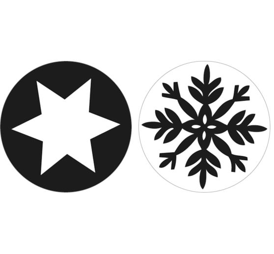 Relief inlay "Snowflake + star"
