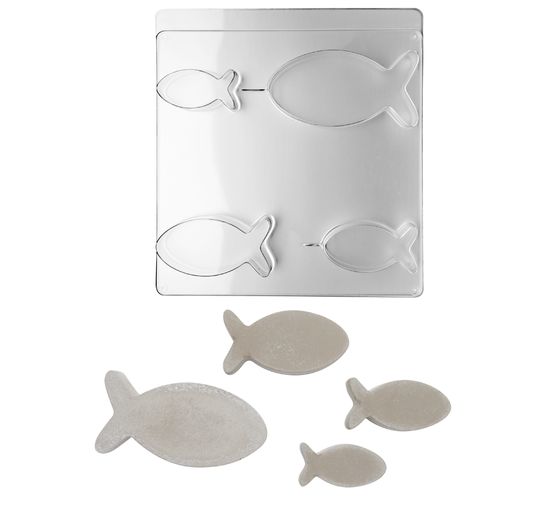 Casting mould "Fish", 4 sizes