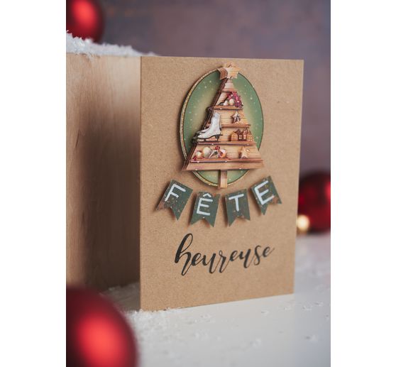 Cartes doubles avec enveloppes « Papier kraft », A6, 50 pc.