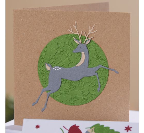 Doppelkarten mit Umschlägen "Kraftpapier", 12,5 x 12,5 cm, 50 Stück