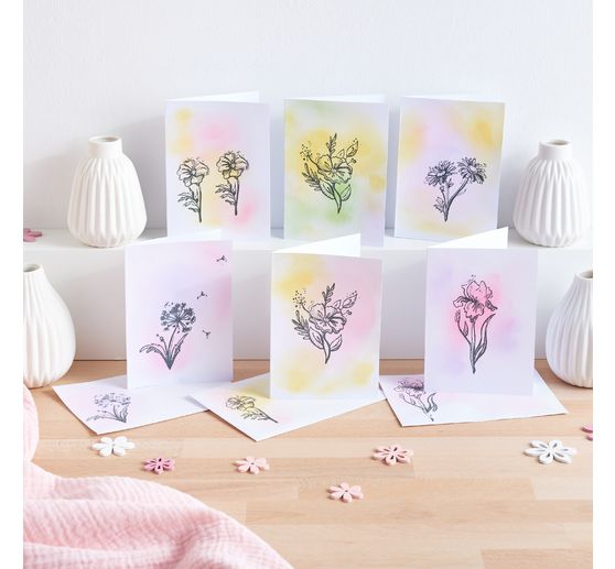 Cartes doubles avec enveloppes &laquo; A6 &raquo;, 50 pc.