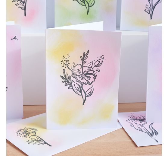 Cartes doubles avec enveloppes &laquo; A6 &raquo;, 50 pc.