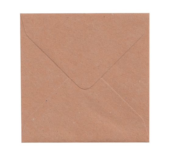Doppelkarten mit Umschlägen "Kraftpapier", 12,5 x 12,5 cm, 50 Stück