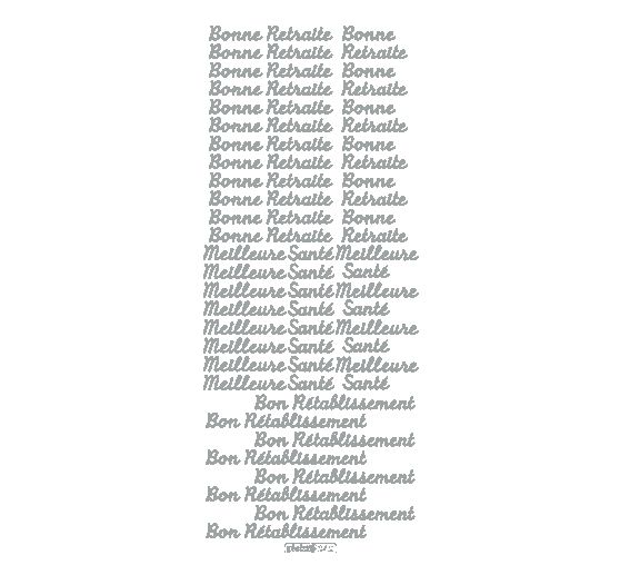 Reliefsticker "Bon anniversaire/Merci"