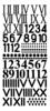 Relief adhesive motif "Watch numerals"