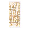 Relief sticker "Big Advent numbers" Gold