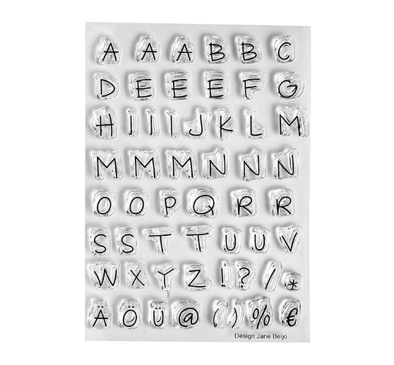 Set tampons Clear « Alphabet », env. 7,4x10,5cm