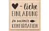 Wooden stamp "Cordial invitation confirmation"