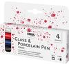 Glass & Porcelain Pen - Classic KREUL, fine, set de 4