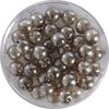 Crystal Renaissance glass wax bead, 6mm, 40 pieces Silver Grey