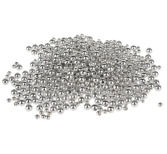 VBS Wax beads assortment "Silver", 1.000 pieces