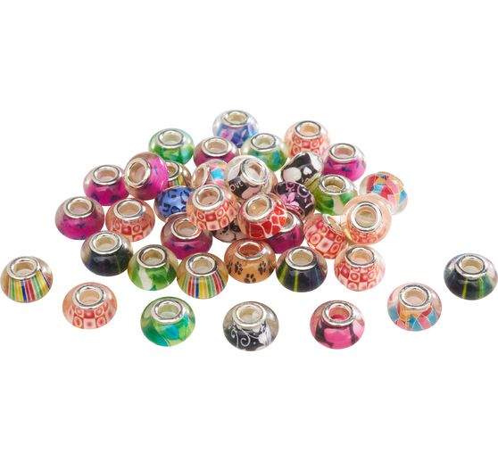 VBS Large hole beads, 40 pieces