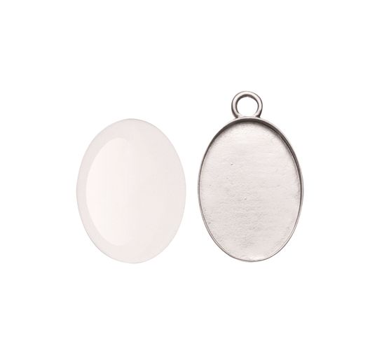 Pendentif cabochon, petit