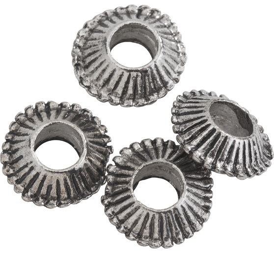 Metal bead, 4 pieces
