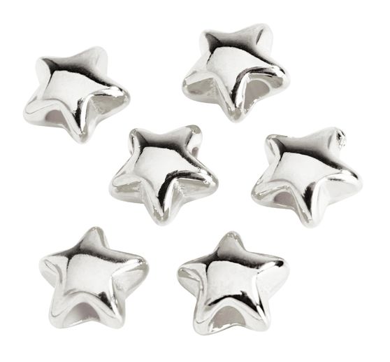 Mini-Metall-Perle "Stern", 6 Stück