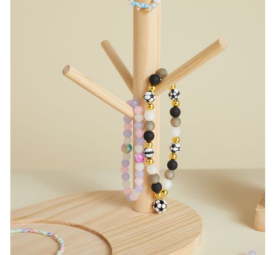 Glitter beads, &Oslash; 8 mm, 20 pieces