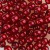 Crystal Renaissance glass wax bead, 4mm, 75 pieces Red