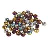 Glass cut beads, 8 mm, 45 pieces Metallic