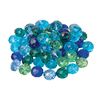 Glass cut beads, 12 mm Blue/Green
