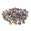 Glass cut beads, 10 mm, 35 pieces Metallic