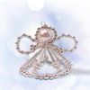 Beaded angel craft set "Arielle", about 7cm Silver/White