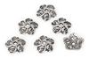Calottes déco pour perles « Fleurs 2 », 6 pc.
