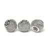 Net bead, large hole bead, approx. 14 x 11 mm Old Silver