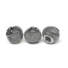 Net bead, large hole bead, approx. 14 x 11 mm Anthracite