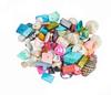 Perles coquillages, multicolores, 100 g
