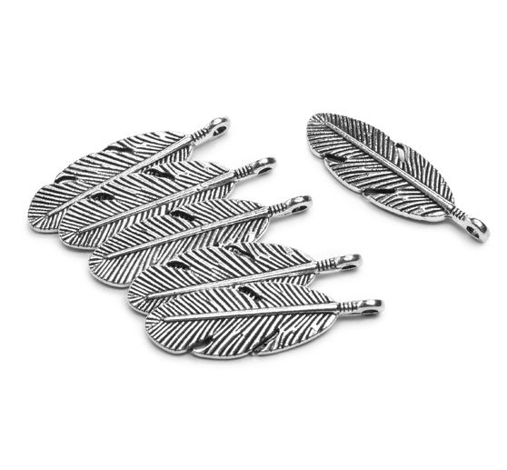 Decoration pendant "Feathers" 6 pieces