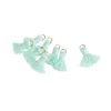 Tassel with eyelet, 8 pieces, 15 mm Mint Green