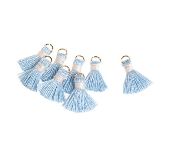Pompon avec œillet, 8 pièces, 15 mm