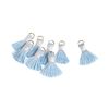 Pompon avec œillet, 8 pièces, 15 mm Bleu clair