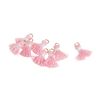 Pompon avec œillet, 8 pièces, 15 mm Rose