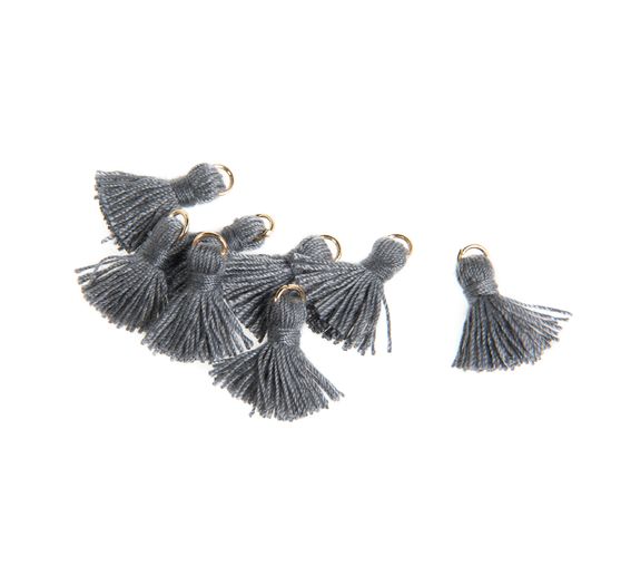 Pompon avec œillet, 8 pièces, 15 mm