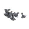 Pompon avec œillet, 8 pièces, 15 mm Gris
