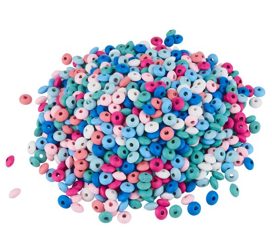 Perles toupies bois VBS « Multicolore », 250 g