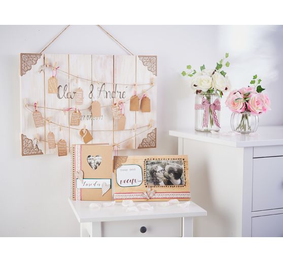 Plaque murale déco en bois VBS