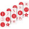 Stickers Advent numbers Red