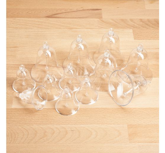 Cloches &agrave; battant en acrylique VBS, set de 12