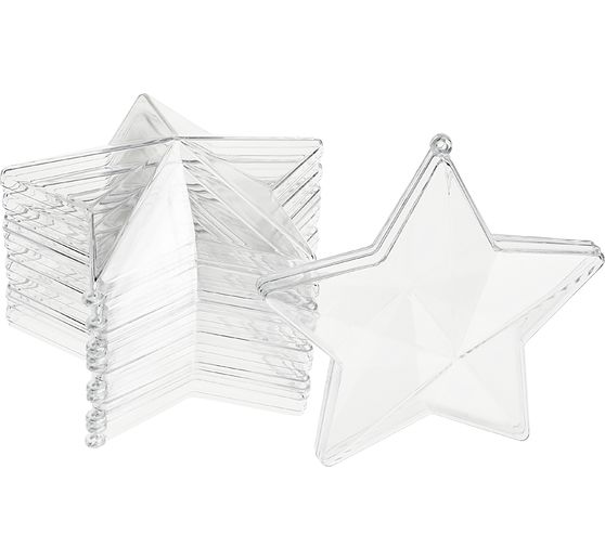 Etoile en acrylique, pack de 6 pc., &Oslash; env. 8 cm