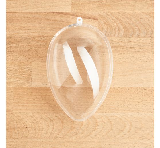 Acrylic egg with hole, 14 cm