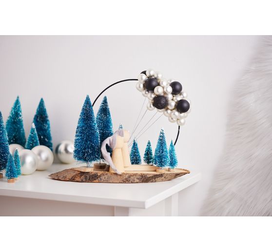 VBS Miniatur Tannenbaum, 16er-Set, beschneit