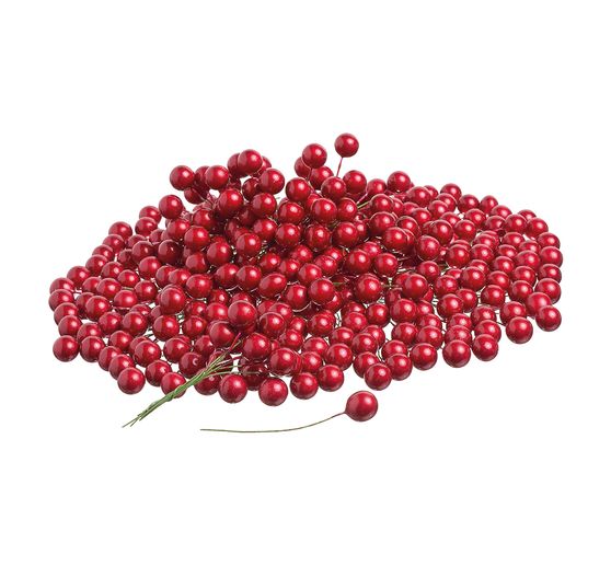 VBS Deko-Beeren am Draht "Ø 10 mm", 400 Stück