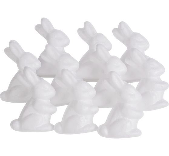 Lapins en polystyrène VBS, 10 pc.