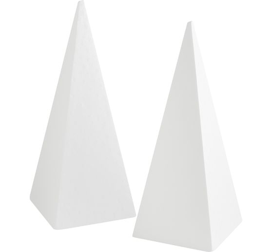 Pyramides XXL en polystyrène, 50 x 20 x 20 cm, 2 pc.