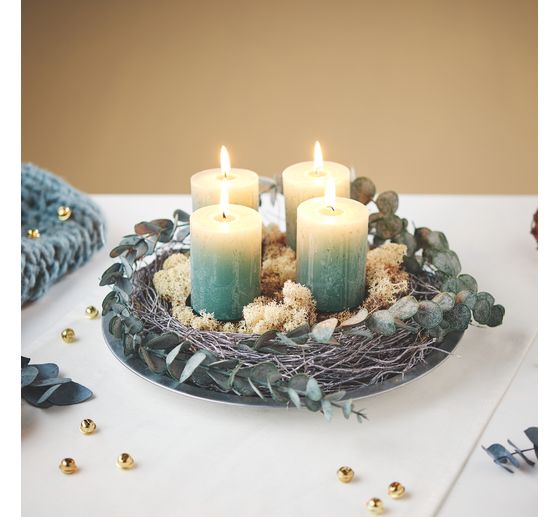 Stumpenkerze "Rustik", Ø 6 x 8 cm