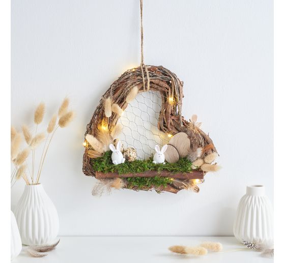 VBS Micro-LED-Lichterkette, goldfarbener Draht, mit Timer 6/18 Std., 10 LEDs