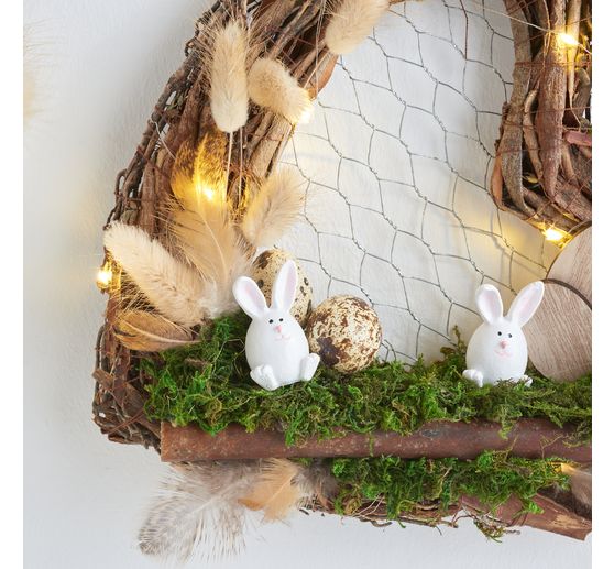 VBS Micro-LED-Lichterkette, goldfarbener Draht, mit Timer 6/18 Std., 10 LEDs