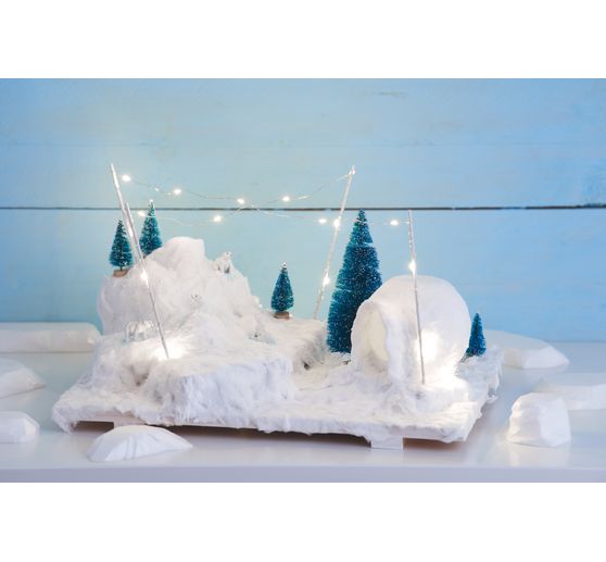 VBS Miniatur Tannenbaum, 16er-Set, beschneit